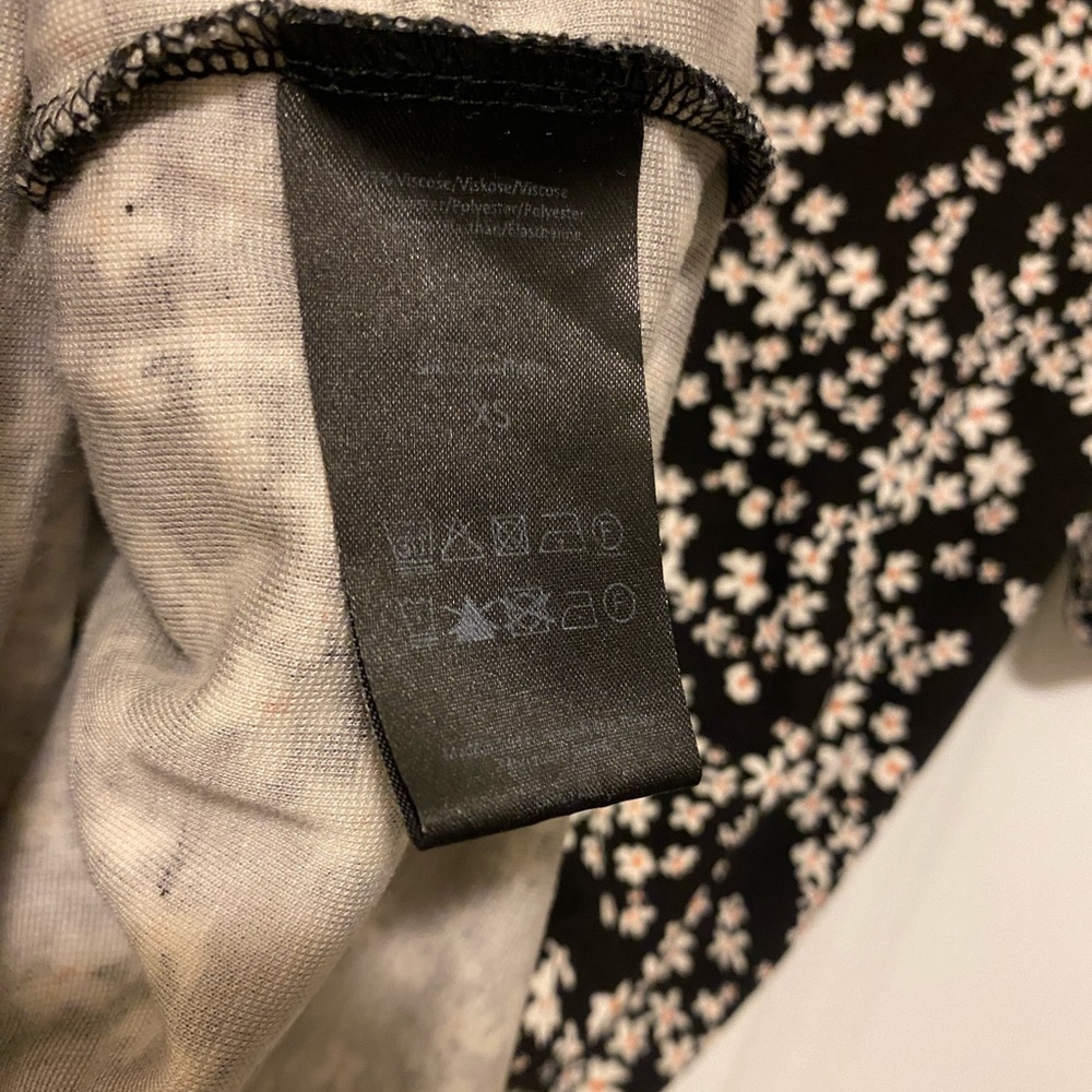 Baum Und Pferdgarten Jace Floral Collar Shirt Dress XS Black White - Picture 13 of 15